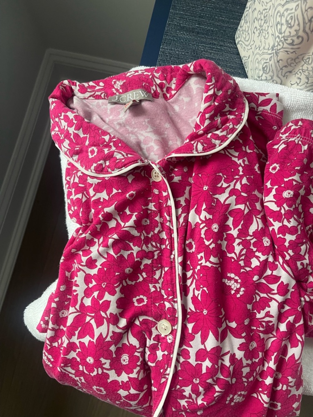 J.Crew Eco Dreamiest Pajama Set 2X Pink Floral Cotton Modal Lounge Sleep Set - Picture 3 of 6